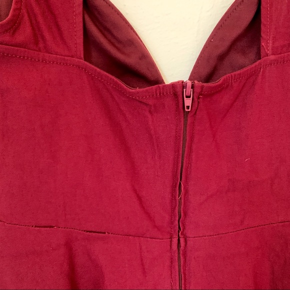 TOBI wine/maroon skater sweetheart mini dress - Picture 8 of 10